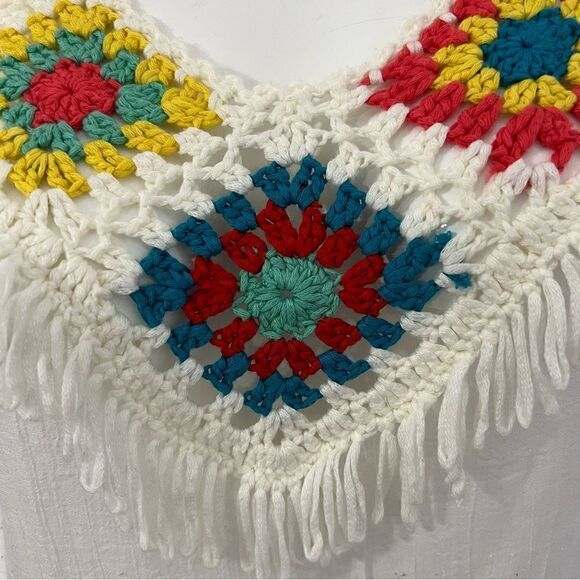 LTX Sportswear Gauze Granny Square Crochet Coverup - M - Picture 6 of 11